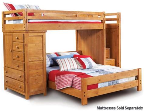 For the nursery, check out cribs, changers, rockers, and more. Twin-Full Step Loft With Chest | Bunk beds, Bunk beds with ...