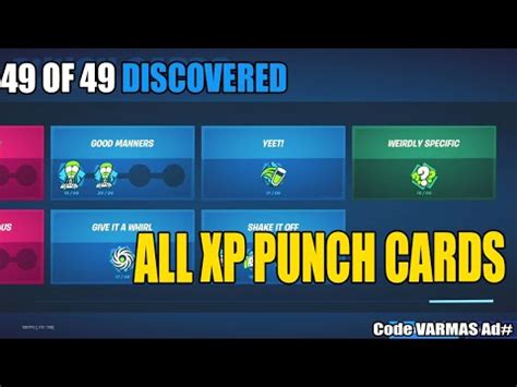 Browse all battle pass season 4 skins, outfits and unreleased skins for fortnite: First to Discover All 49 XP Punch Cards ? - Fortnite ...