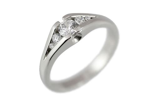 Engagement Rings Split Shank Channel Set 032 Diamond Engagement
