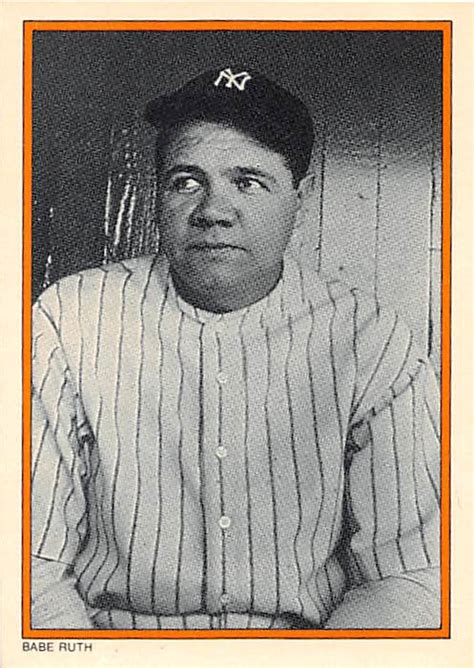 Babe Ruth Baseball Card New York Yankees World Series Champion 1985