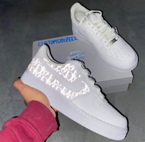 Dior Reflective Custom Airforces With Free Crease Protectors