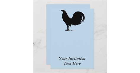 Gamecock Rooster Silhouette Invitation Zazzle
