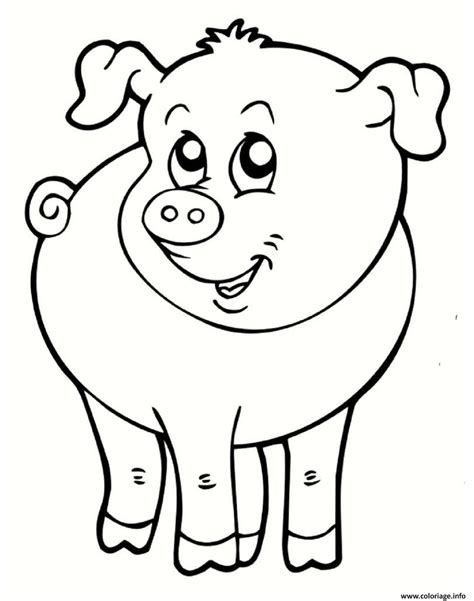 Design element for emblem, sign, poster, badge. Coloriage Cochon Souriant Animal De La Ferme Dessin ...