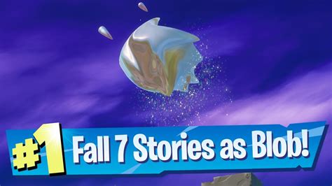 Fall 7 Stories Or More In Chrome Blob Form Location Fortnite Youtube