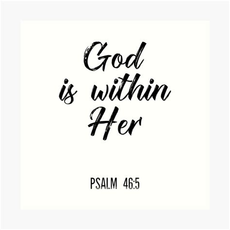 God Is Within Her Psalm 465 Art Print By Walk By Faith Redbubble