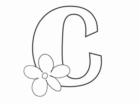 Printable Bubble Letters Flower Letter C Freebie Finding Mom