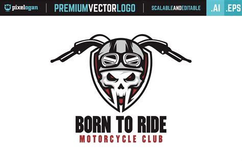 Born To Ride Logo Logo Templates Creative Market