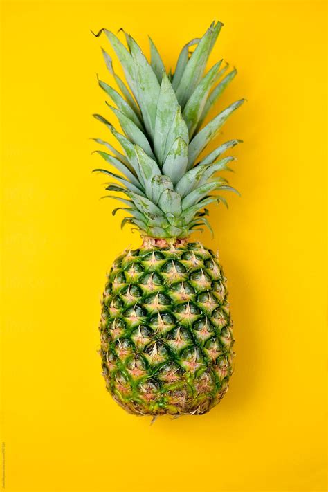 Pineapple By Stocksy Contributor Juan Moyano Yellow Background Pineapple Fruit Photography