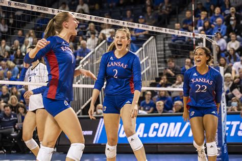 Oh My Gosh Were In The Sweet Ku Volleyball Pulls Off Another Ncaa Tournament Upset