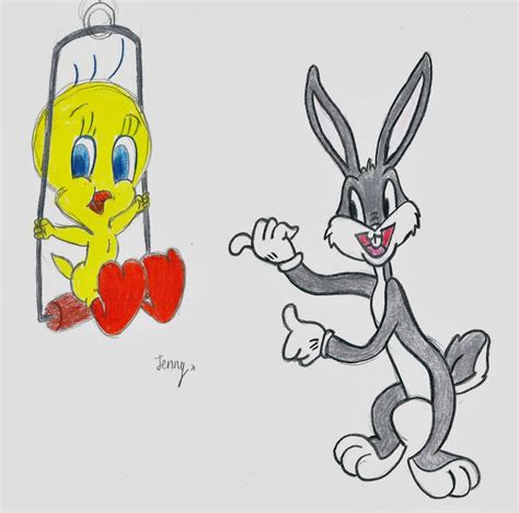Bugs Bunny And Tweety Bird By Thewolfartist On Deviantart