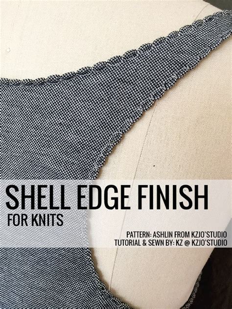 Trick it into thinking it's a woven fabric! Tutorial: Shell edge finish for knit fabrics - Sewing