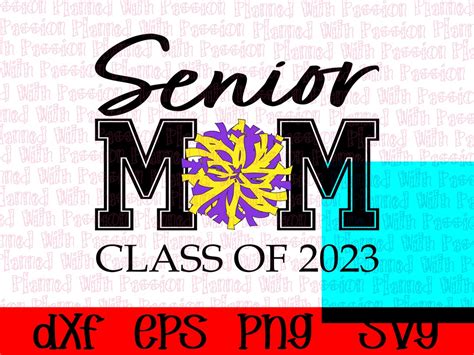 Senior Cheer Mom Class Of 2023 Svg School Spirit Svg Back Etsy India