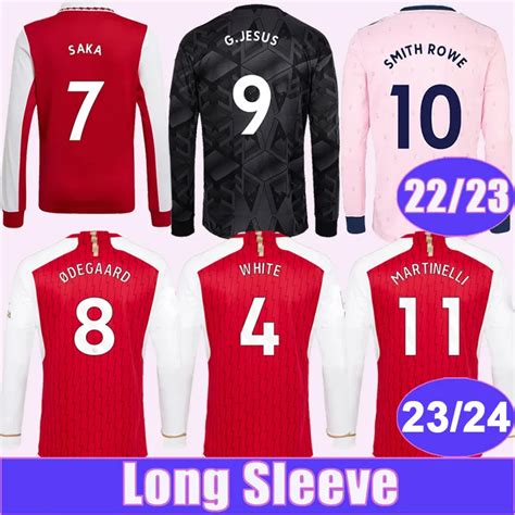 2023 24 Saka Pepe Mens Soccer Jerseys Long Sleeves 22 23 Gabriel