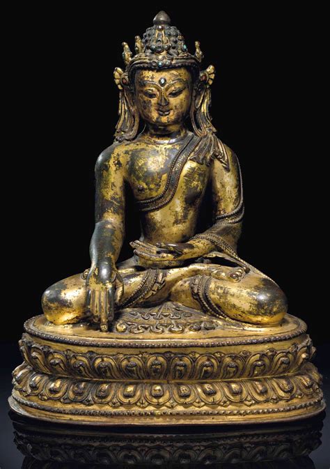 Global Nepali Museum A Gilt Bronze Figure Of Buddha Shakyamuni