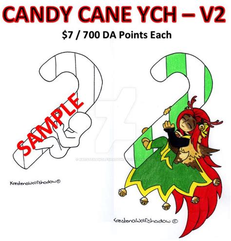 Candy Cane Ych Sheet V2 Open By Krestenawolfshadow On Deviantart