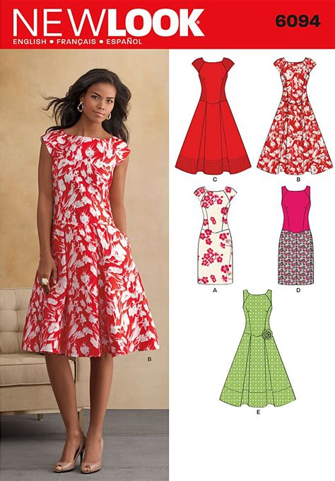 New Look 6094 Dress Dress Sewing Patterns Dress Patterns Free