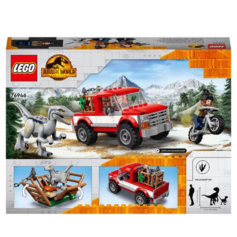 Buy Lego 76946 Jurassic World Blue And Beta Velociraptor Capture With Truck And 2 Dinosaur Toys