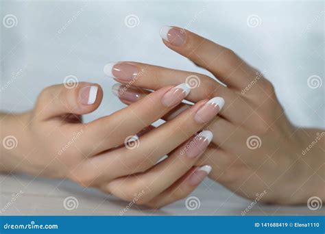 Beautiful Female Hands Beautiful Hands With Perfect Nails Stock Image