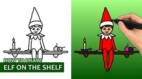 How To Draw Elf On The Shelf Easy Drawing Tutorial Youtube