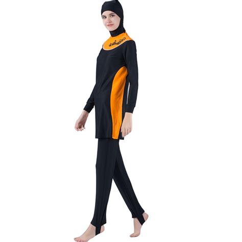 Haofan S 4xl Women Muslim Swimwear Hijab Muslimah Islamic Plus Size Swimsuit Swim Surf Wear