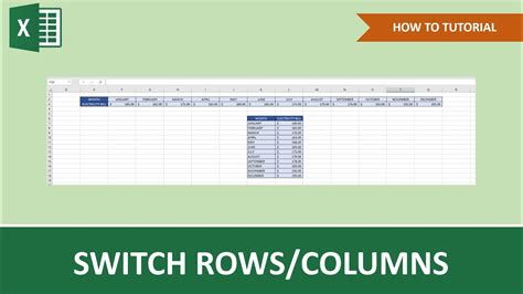How To Switch Rows And Columns In Excel Beginner Tutorial Youtube
