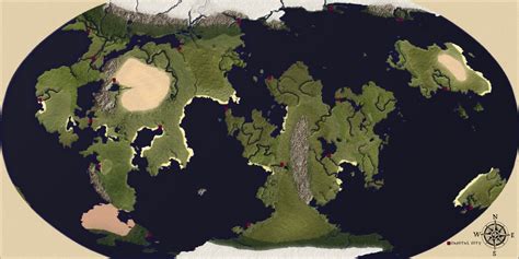Homebrew World Map Psychedelic Illustration Fantasy Artist Digital