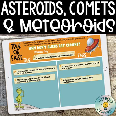Comets Asteroids And Meteoroids Lesson Amigo Science