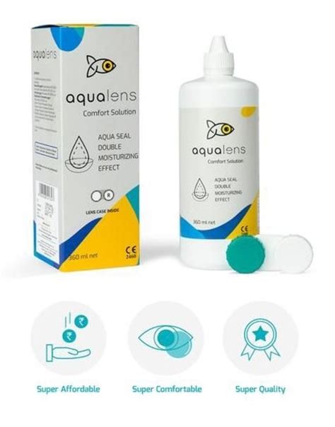 Contact lens solutions and products. Buy Aqualens Comfort Contact Lens Solution - 360ml (Lens ...