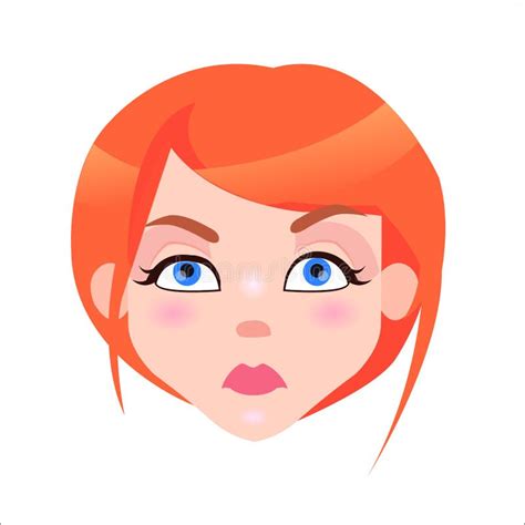 pretty redhead cartoon face telegraph