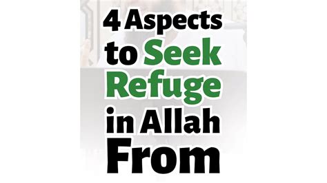 4 Aspects To Seek Refuge In Allah From Abu Bakr Zoud YouTube