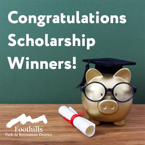 Congratulations Scholarship Winners Foothills Park And Recreation District