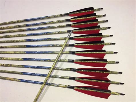 12pcs Archery Carbon Arrow Spine300340400 Id62mm 5turkey Feather
