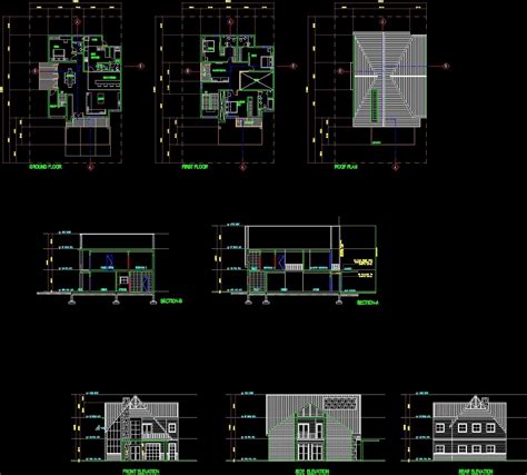 Bungalow Site Plan Detail Drawing In Dwg Autocad File