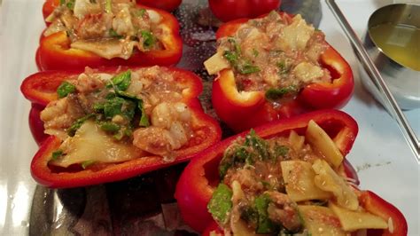 In a large bowl, combine black beans, corn, both cheeses, chili powder, and cumin. My Seafood Lasagna Stuffed Peppers!! OMG this flavor!!! 😋😋 ...