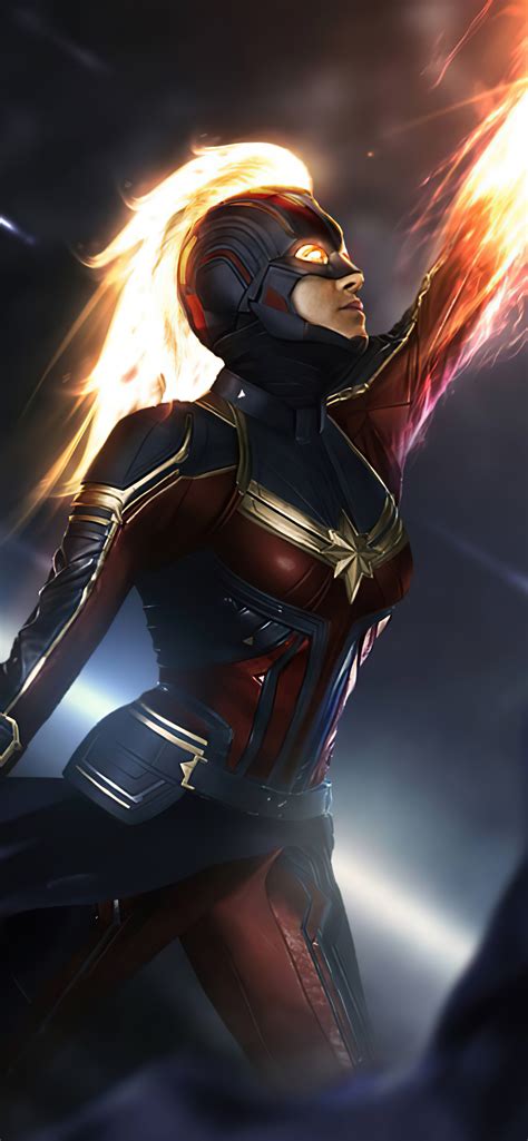 1242x2688 Captain Marvel Fire 4k Iphone XS MAX HD 4k Wallpapers, Images