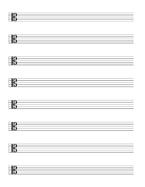 It connects people in ways that no other medium can. Staff-Alto Clef Music Paper Free Download