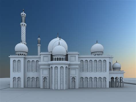 Though mosque designs vary by region, common features include a courtyard, tower, prayer niche, and dome. 3D ahmat Mosque | CGTrader