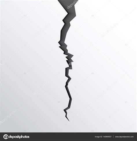 Crack In Ground After Earthquake The Rift On Surface Stock Vector By ©h