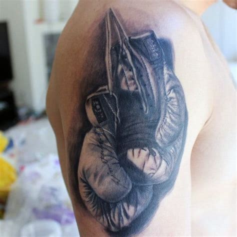 Boxers often do this kind of tattoos to intimidate his opponent. 70 Boxing Gloves Tattoo Designs For Men - Swift Ink Ideas