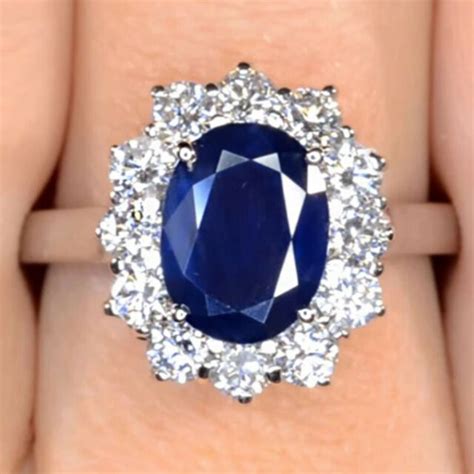 Also significant, it was harry who inherited diana's ring after her death. Kate Middleton Engagement Ring 3.22 Ct Oval Cut Sapphire 18K Solid White Gold | eBay