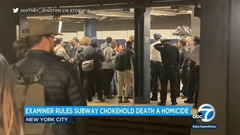 Medical Examiner Rules Nyc Subway Chokehold Death A Homicide Youtube