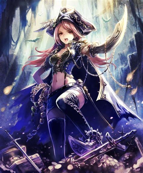 Card Alwida Pirate Queen Anime Pirate Girl Character Art Female