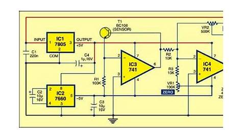 digital temperature meter circuit diagram
