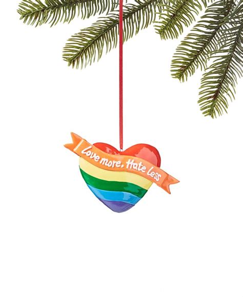 Holiday Lane Love Is Love Love More Hate Less Heart Ornament Created