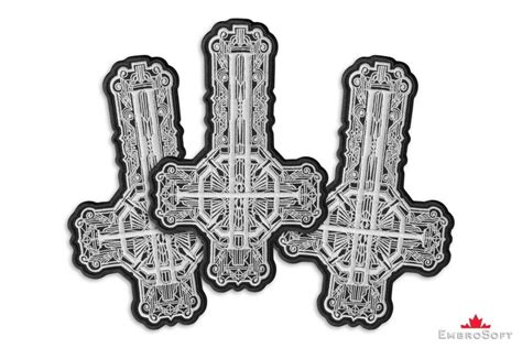 Cross Papa Emeritus Grucifix Embroidered Patch Iron On Embrosoft