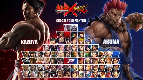 Tekken X Street Fighter Character Select Screen By Mieszko1012 On