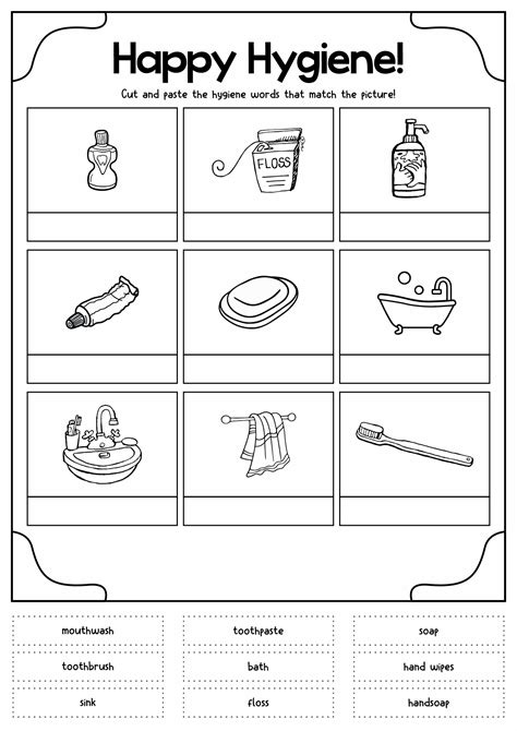 Autism Classroom Hygiene Worksheet Personal Hygiene H