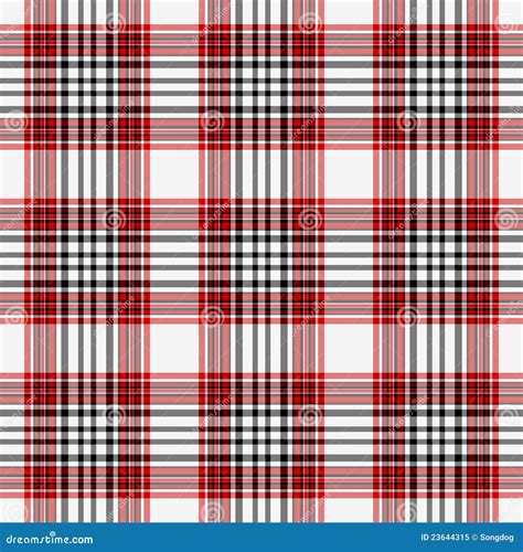 Seamless Red White And Black Plaid Royalty Free Stock Photo Image