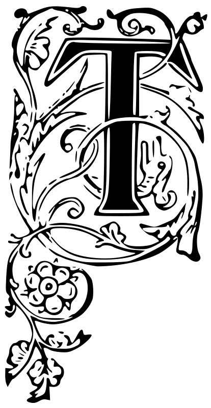 Ornate Letter T Vector For Free Download Freeimages