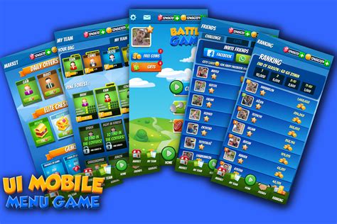 Ui Mobile Menu Game 2d Gui Unity Asset Store
